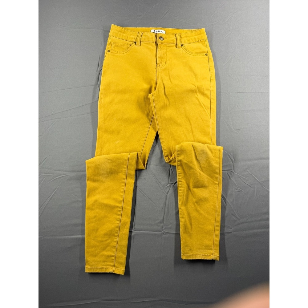 d.jeans Womens Size 4 Skinny Jeans Mustard Yellow Gold Stretch Denim Pants